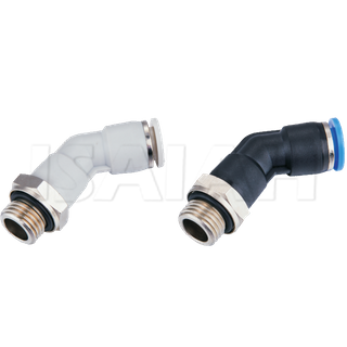 Isaiah Brand 45 Degree Elbow Air Connector Pneumatic One Touch Tube Fittings