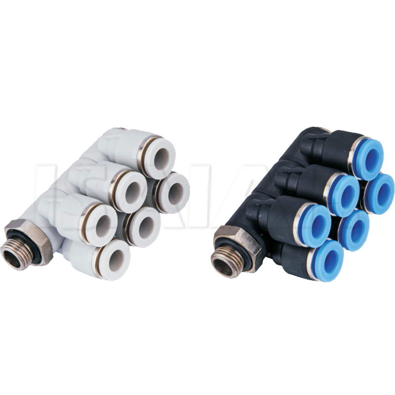 Sang-A Type Pneumatic Triple Universal Connector One Touch Tube Plastic Air Fittings